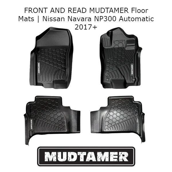 FRONT AND REAR MUDTAMER Floor Mats | Nissan Navara NP300 Automatic 2017+