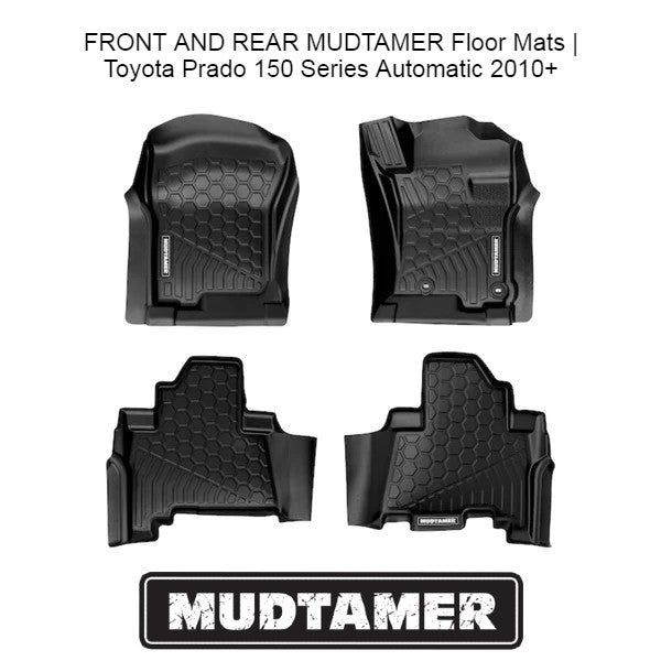FRONT AND REAR MUDTAMER Floor Mats | Toyota Prado 150 Series Automatic 2010+