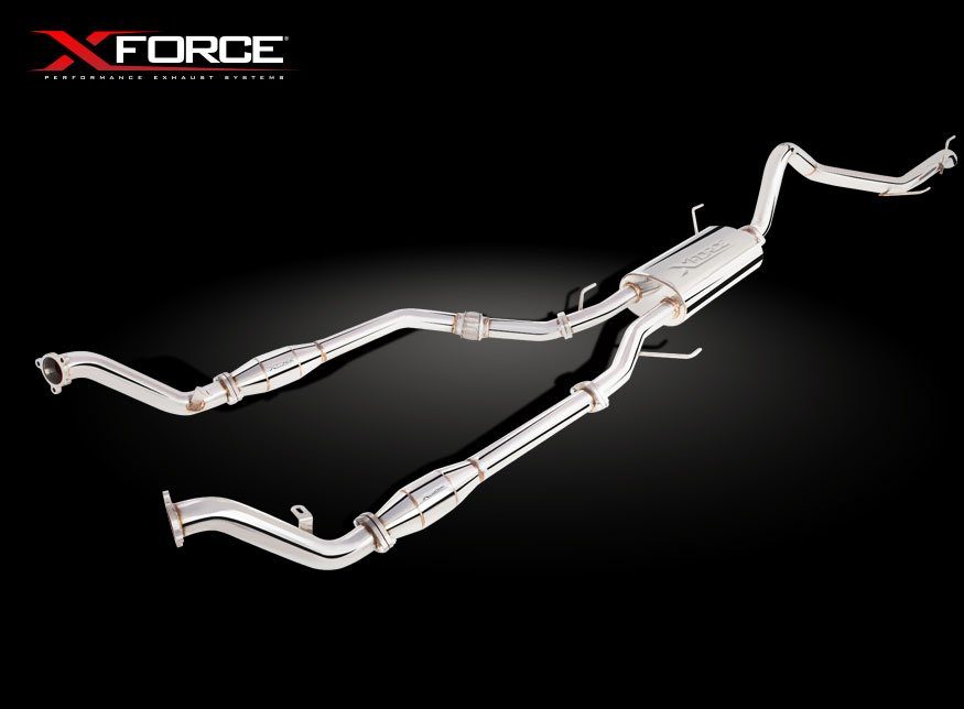 200 series 2.5" Turbo-Back System with High-Flow Catalytic Converters, 304 Stainless Steel (for track and off road use only)