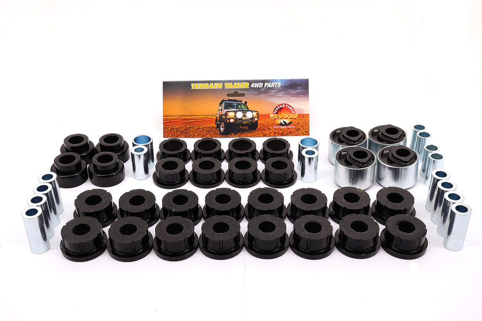 80 series bush kit front and rear with 2.5 castor bushes