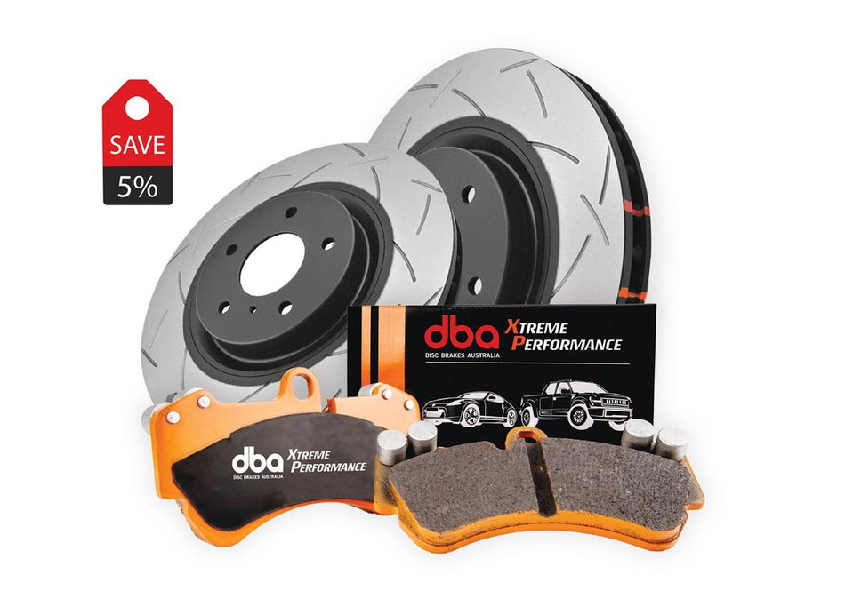 Rear brake kit 100 series - 4000 Series T3 Slotted & Xtreme Performance Brake Pads (2x DBA4789S + DB1383XP)